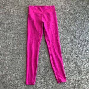 Lululemon Wunder Train High Rise 28” Size 8 Raspberry - EUC!